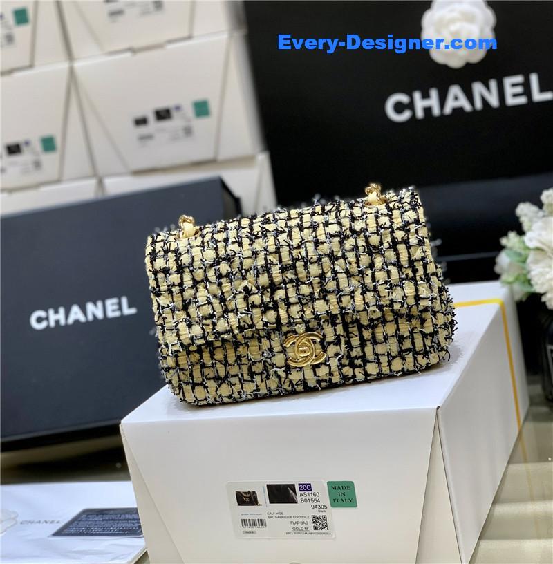 Ch**el cf fabric flap bag