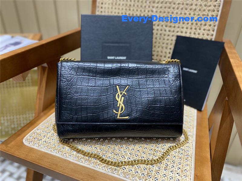 Y51 kate crocodile embossed leather bag