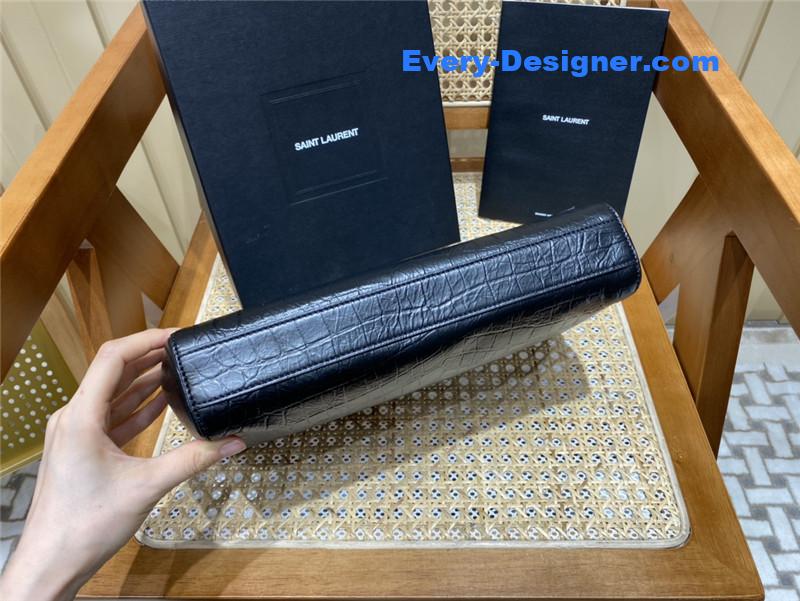 Y51 kate crocodile embossed leather bag