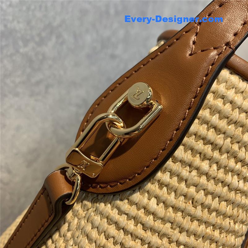 l0vis Vvtt0n lv knitted raffia bag