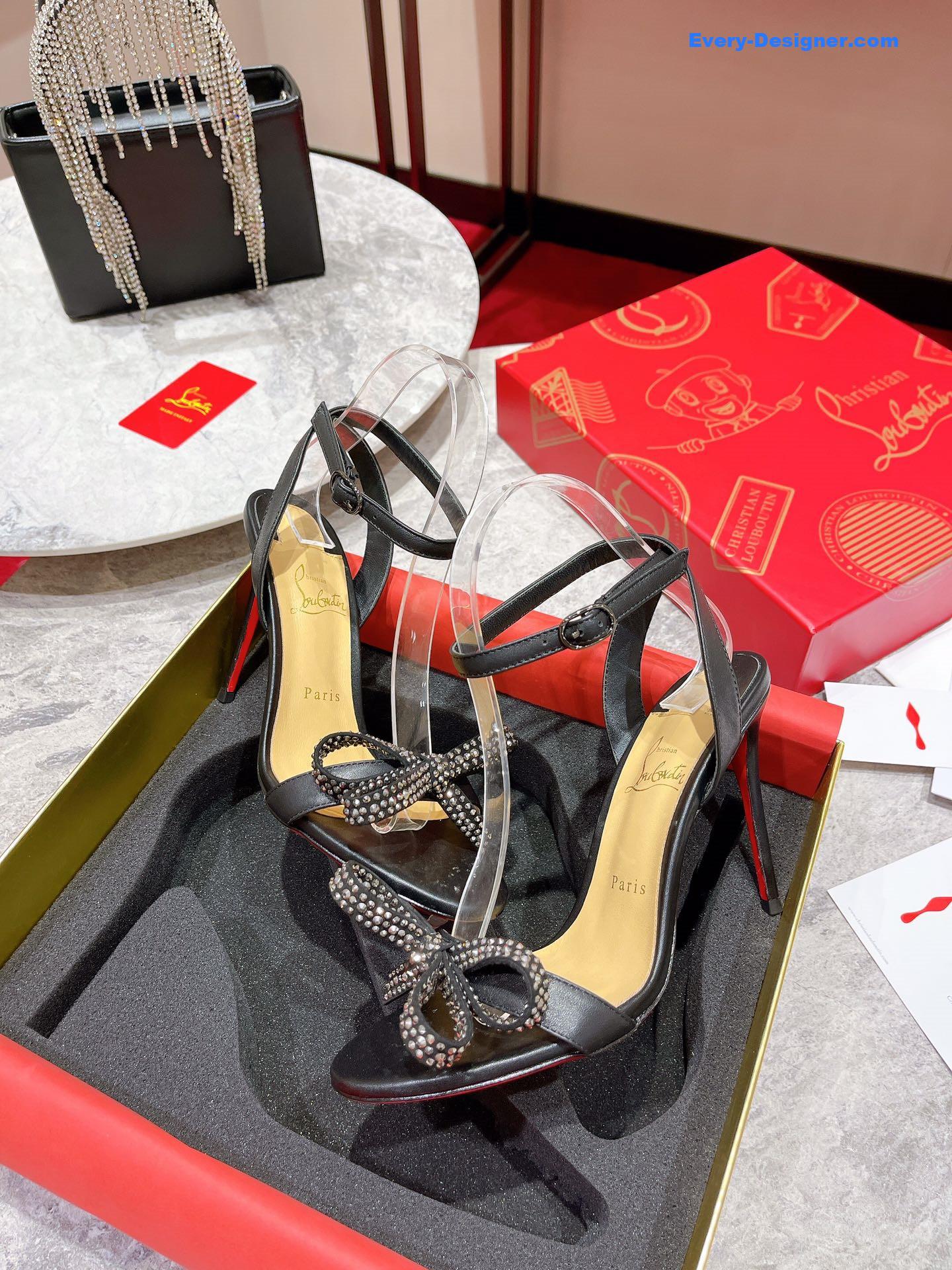 Chr1st1an louboutin strappy bow sandals