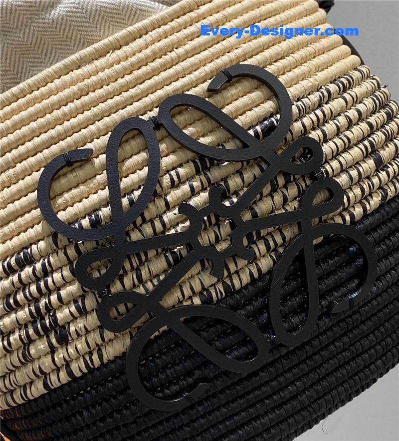 L0ew* woven straw basket bag