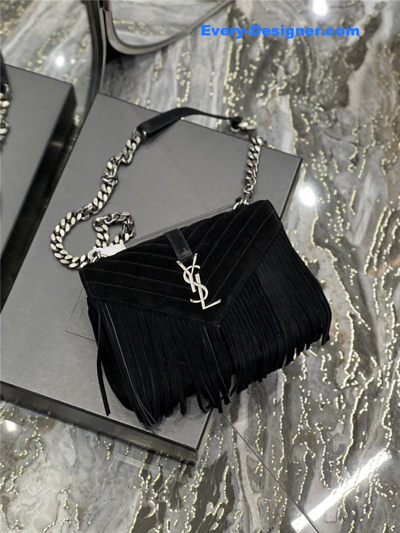 Y51 medium college fringed tote bag