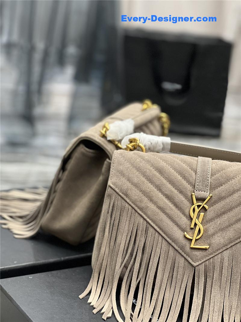 Y51 medium college fringed tote bag