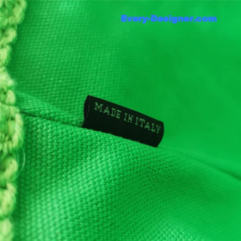 M1um1u straw woven cotton tote bag