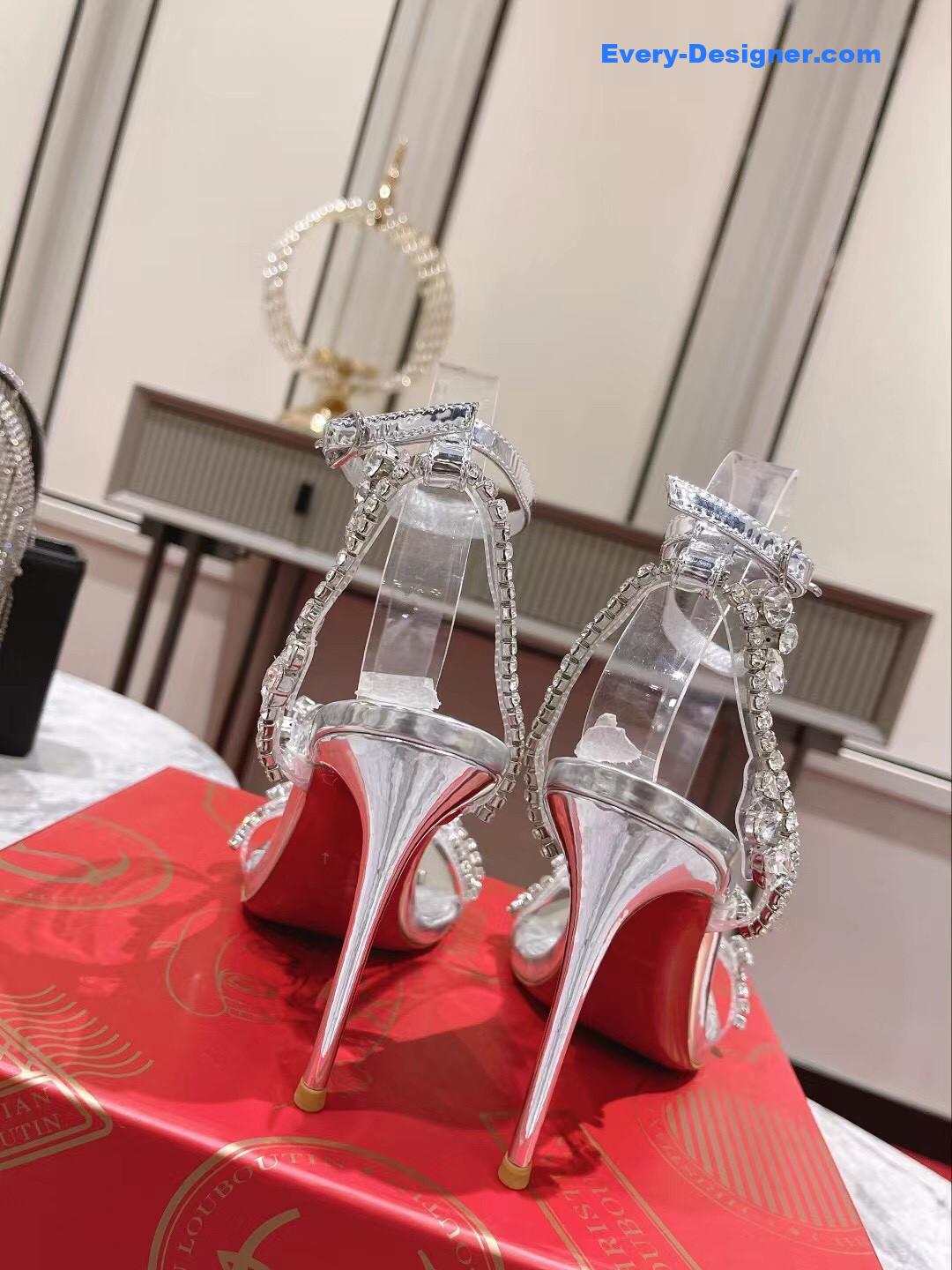 Chr1st1an louboutin crystal chain sandals