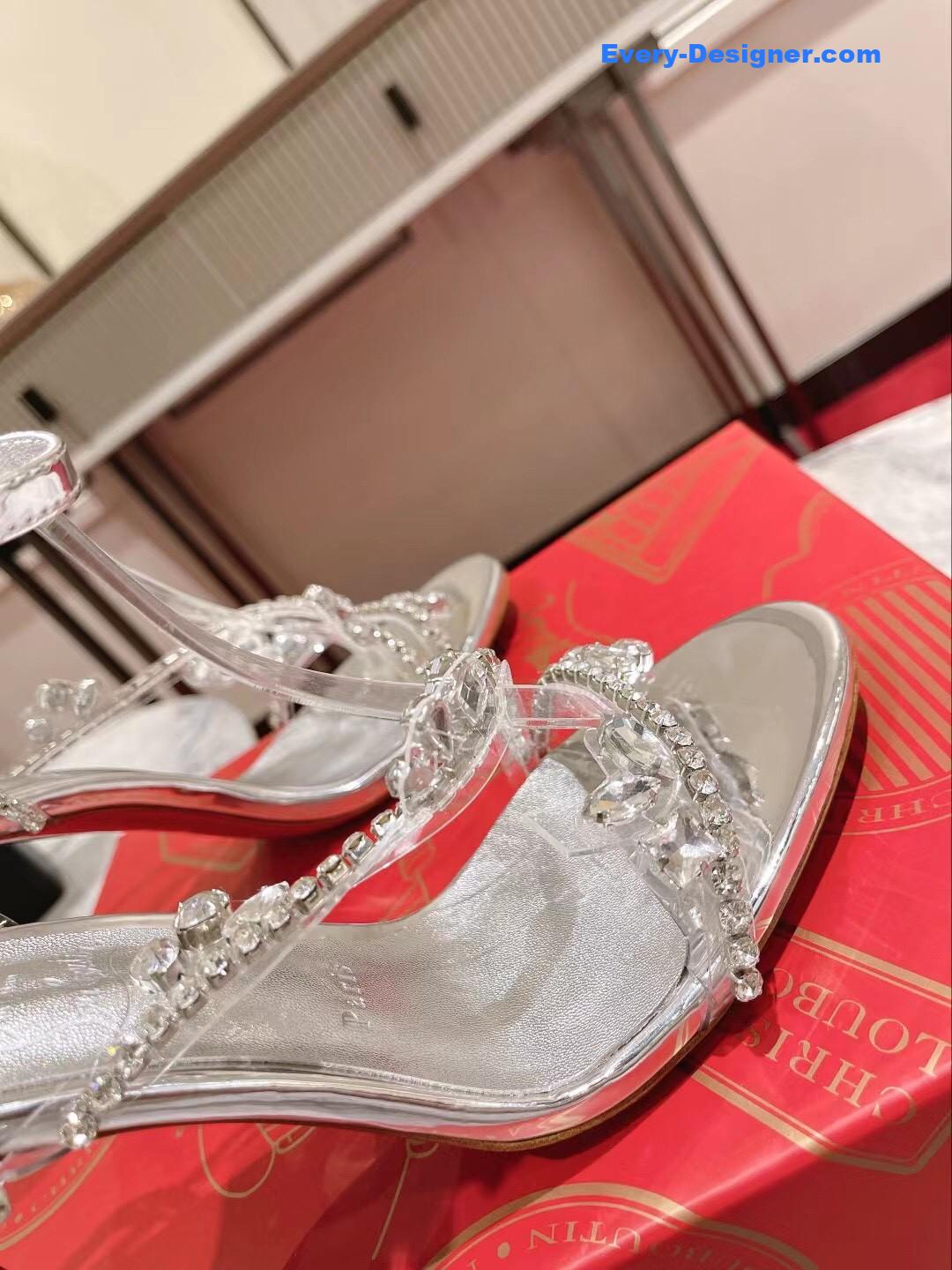 Chr1st1an louboutin crystal chain sandals