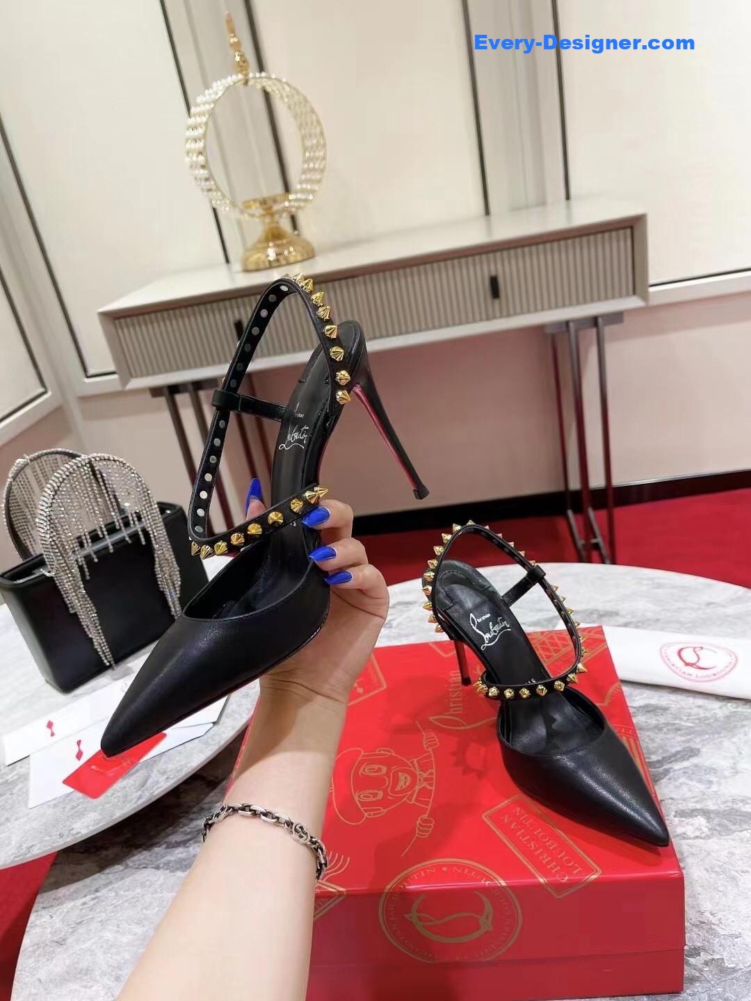 Chr1st1an louboutin lace stud sandals