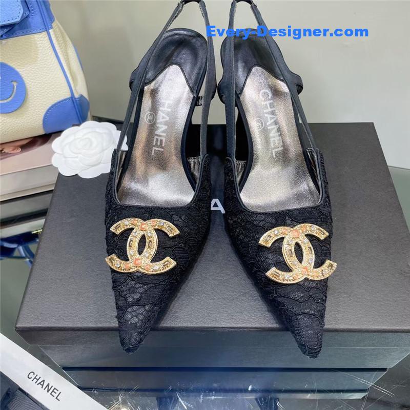 cc pearl double c pendant D1am0nd shoes