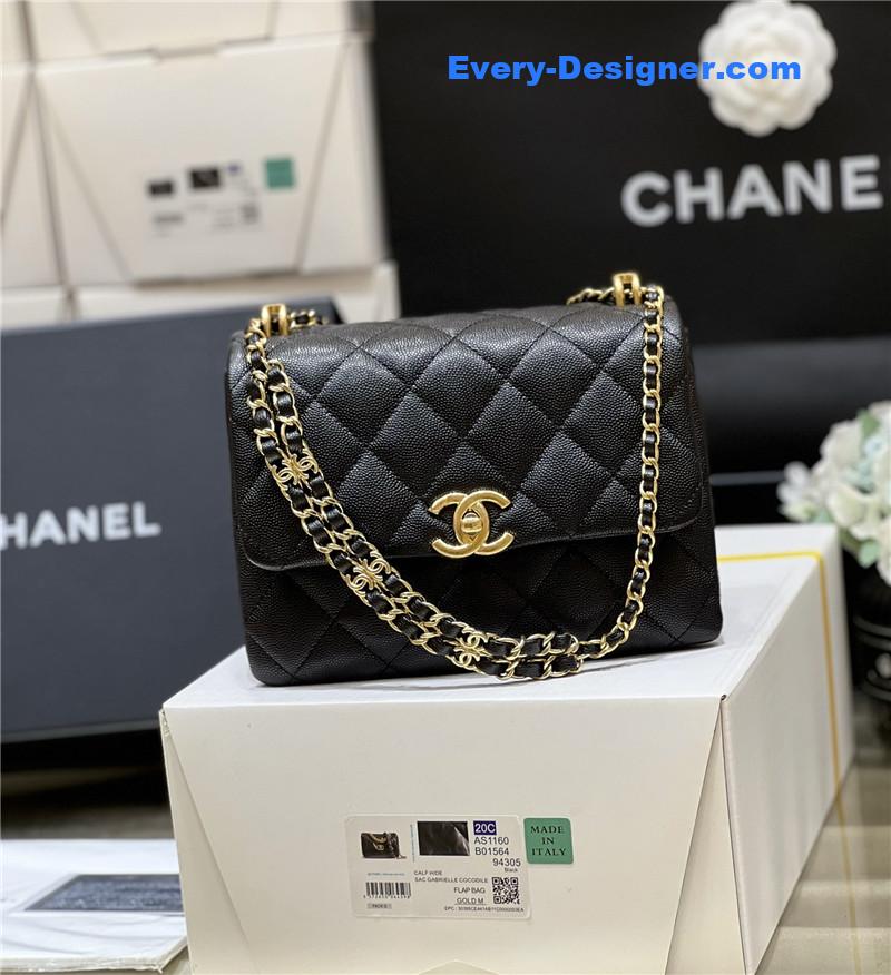 Ch**el leather cf shoulder bag