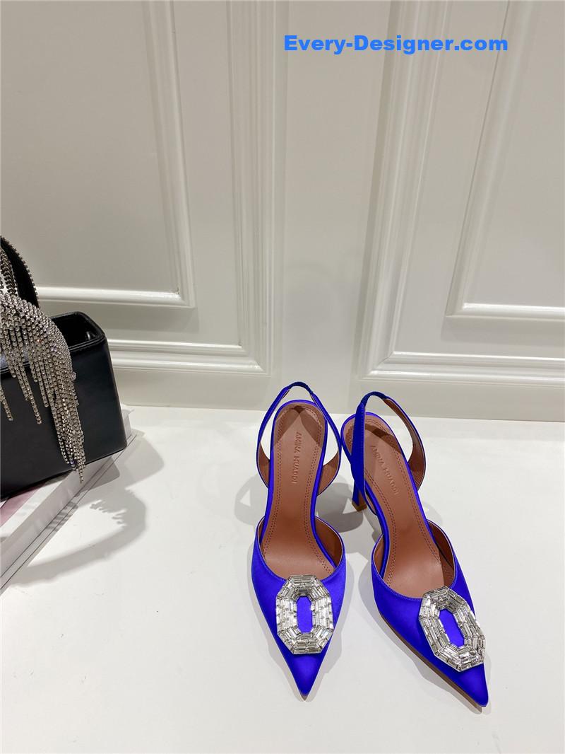 AMINA MUADDI high-end rhinestone original buckle pumps