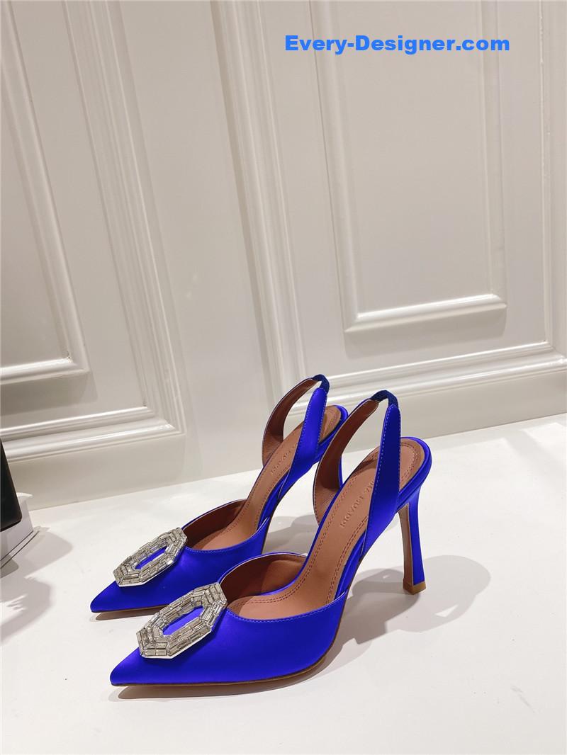 AMINA MUADDI high-end rhinestone original buckle pumps