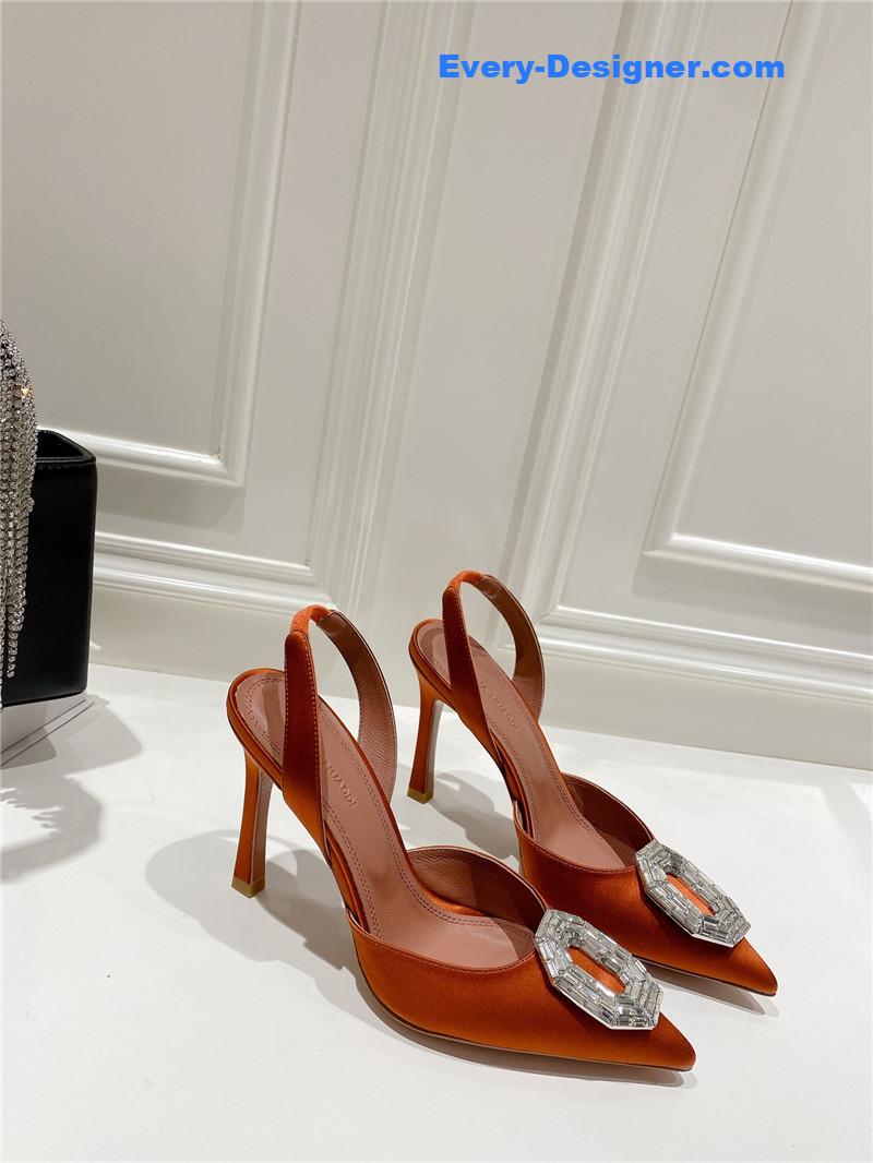 AMINA MUADDI high-end rhinestone original buckle pumps