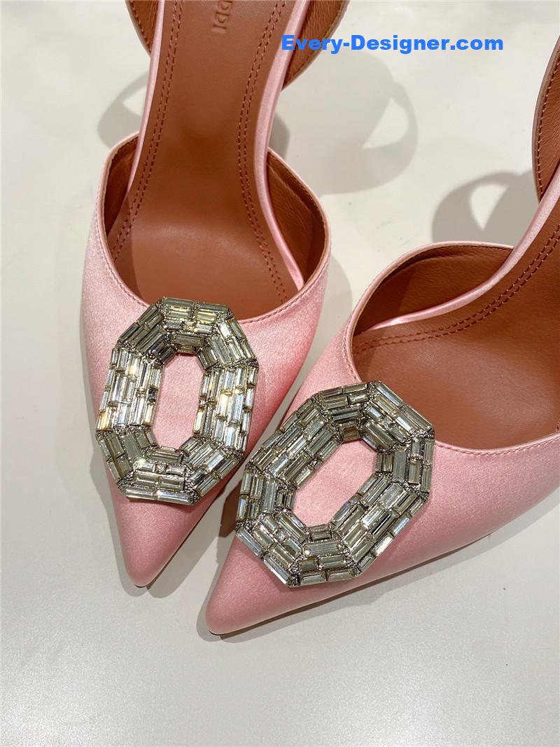 AMINA MUADDI high-end rhinestone original buckle pumps