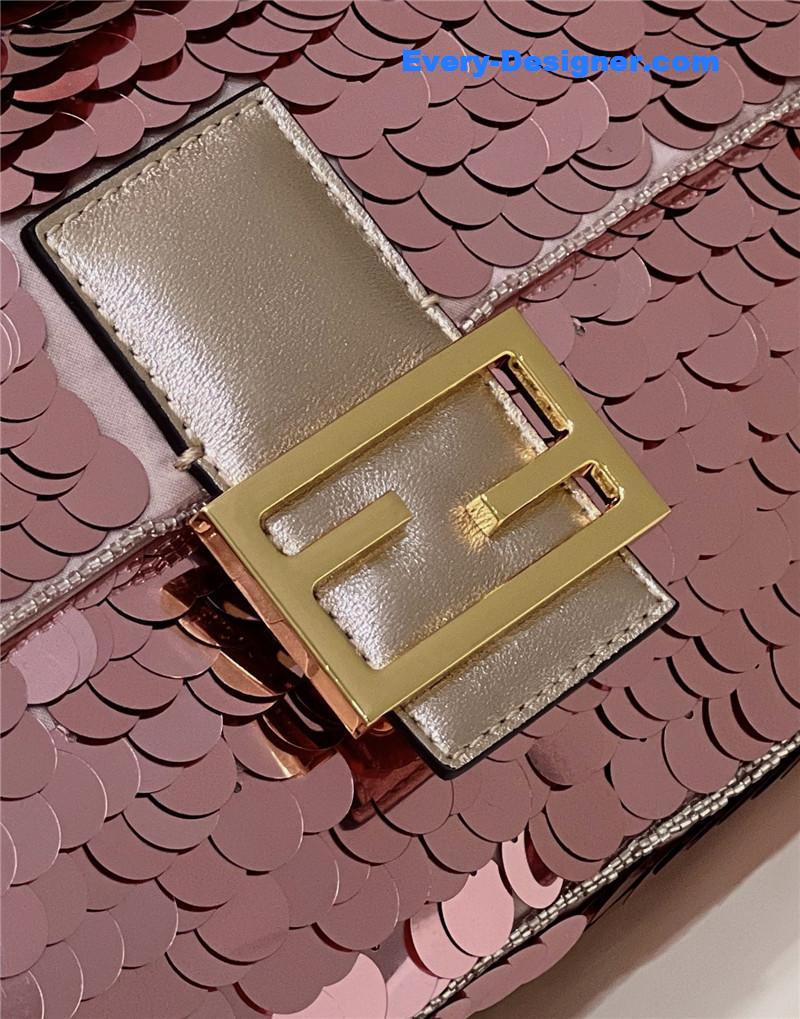 F**di sequin baguette bag
