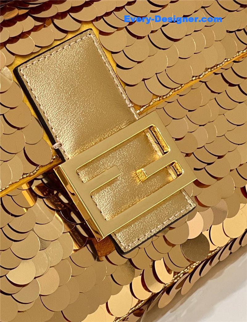F**di sequin baguette bag