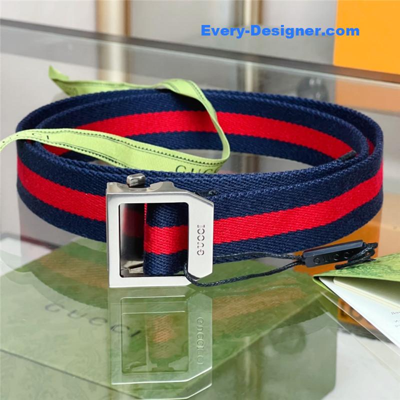 Gvc*1 webbing belt with rectangular buckle