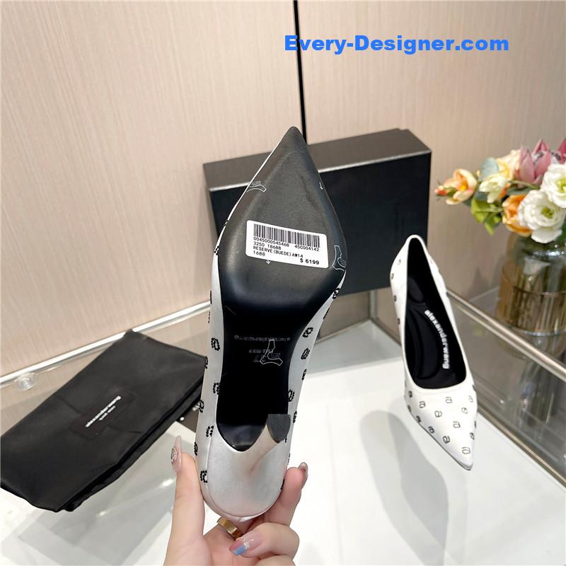 A1exa*der wang logo rhinestone pumps