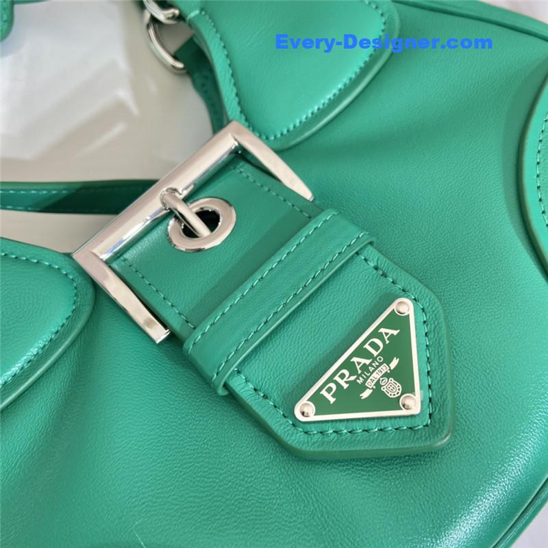 Pra*a moon re-nylon and leather bag