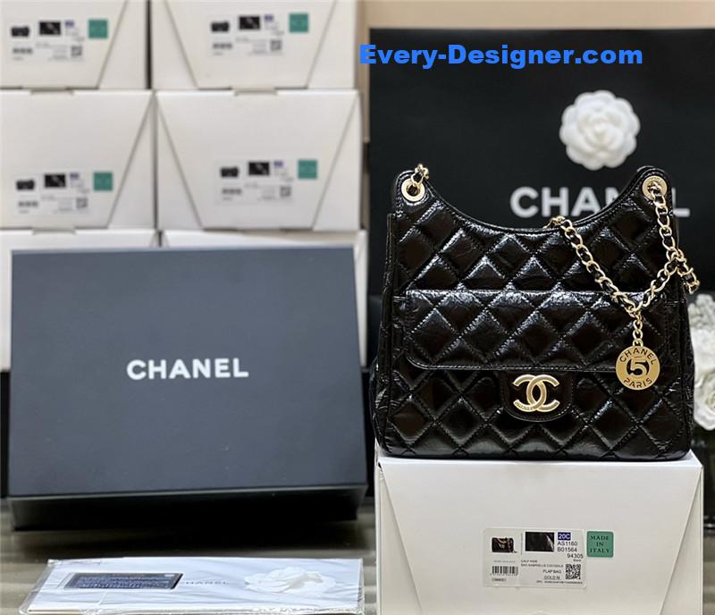 Ch**el number 5 gold coin tag hobo bag