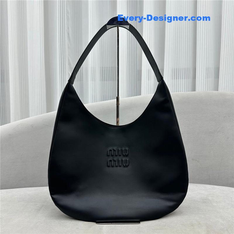 M1um1u leather hobo tote bag