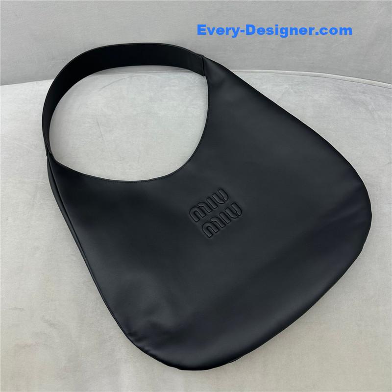M1um1u leather hobo tote bag