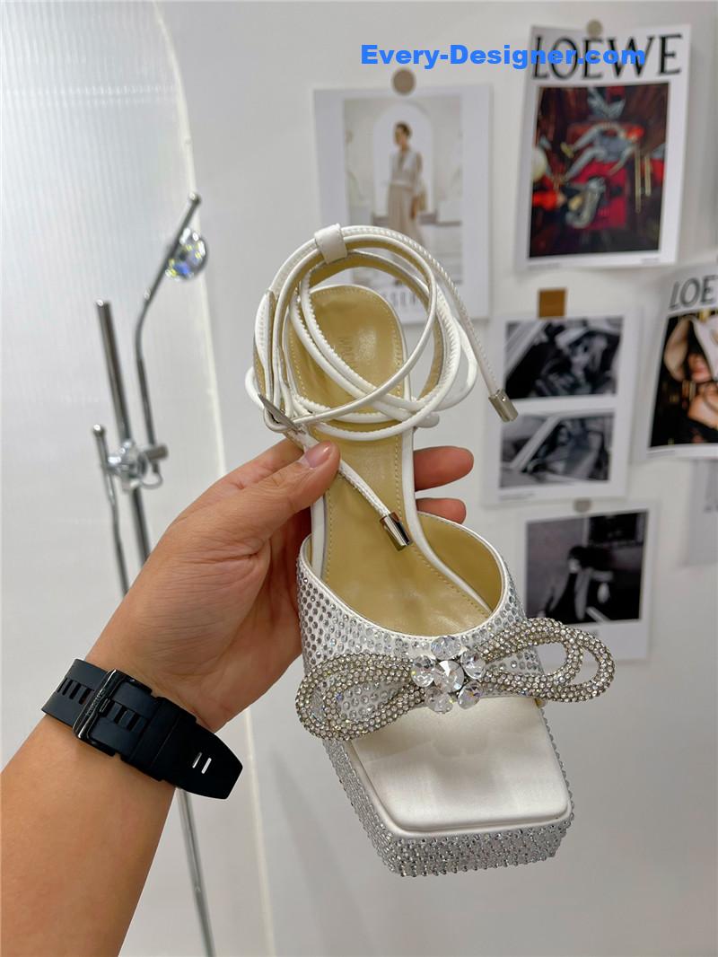 &   bow high-heeled sandals