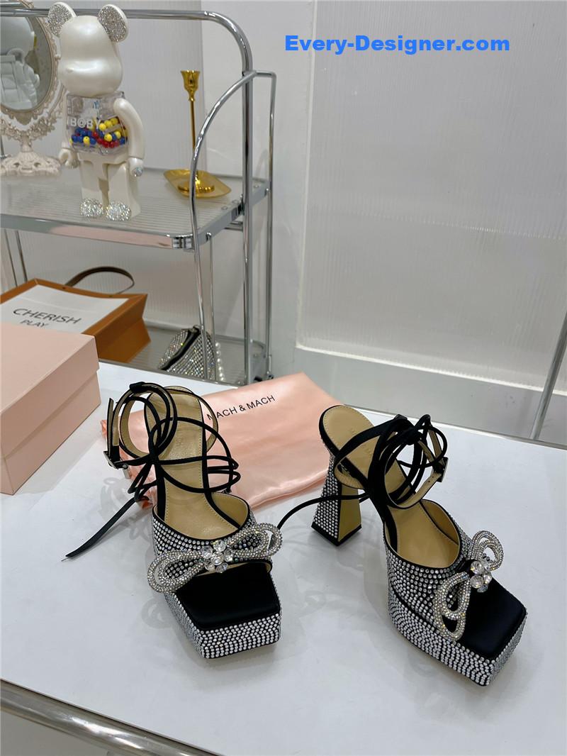 &   bow high-heeled sandals