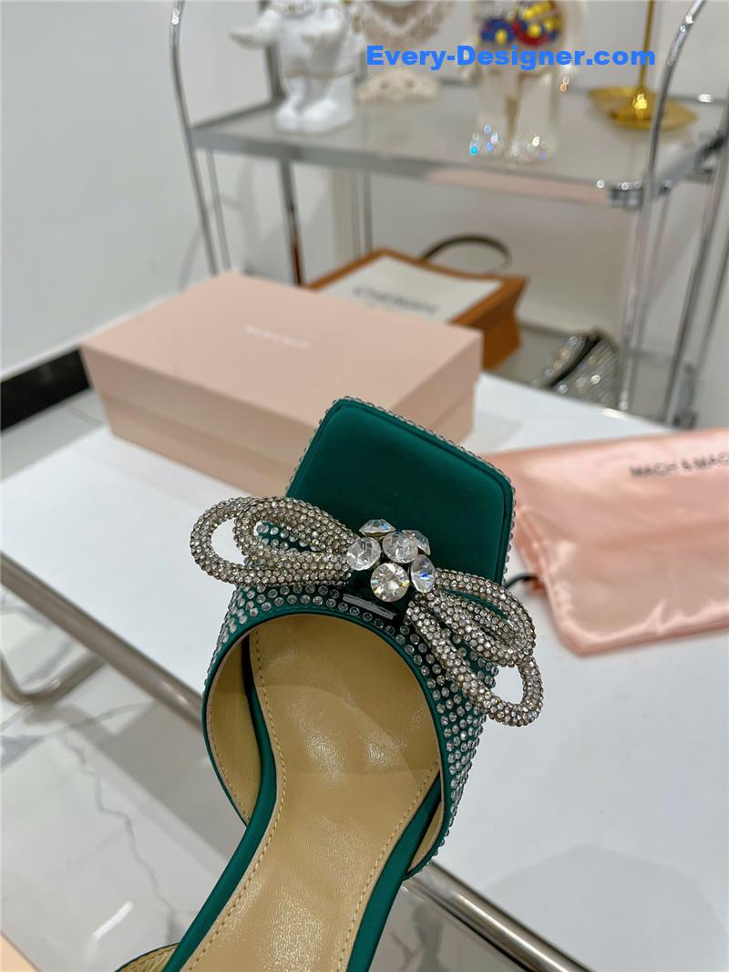 & bow high-heeled sandals