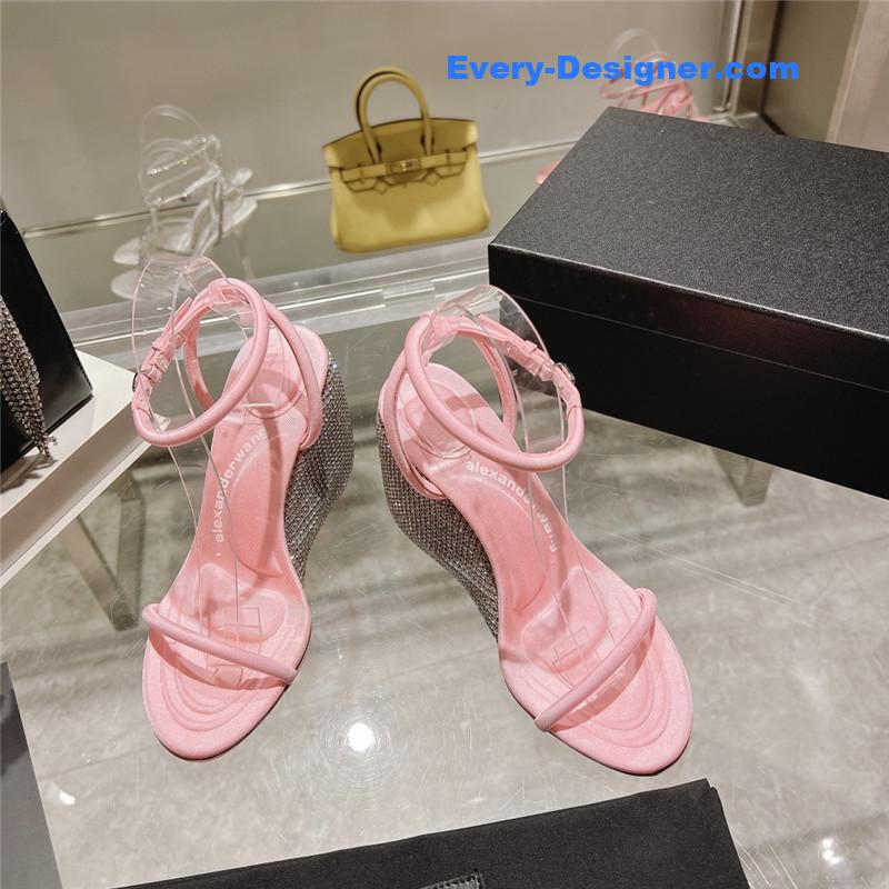 A1exa*der wang new rhinestone wedge high heels