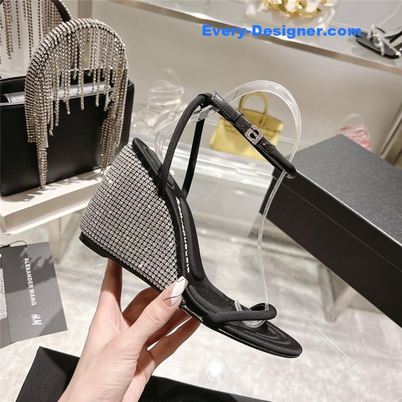 A1exa*der wang new rhinestone wedge high heels