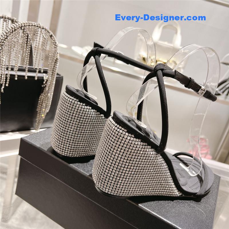 A1exa*der wang new rhinestone wedge high heels