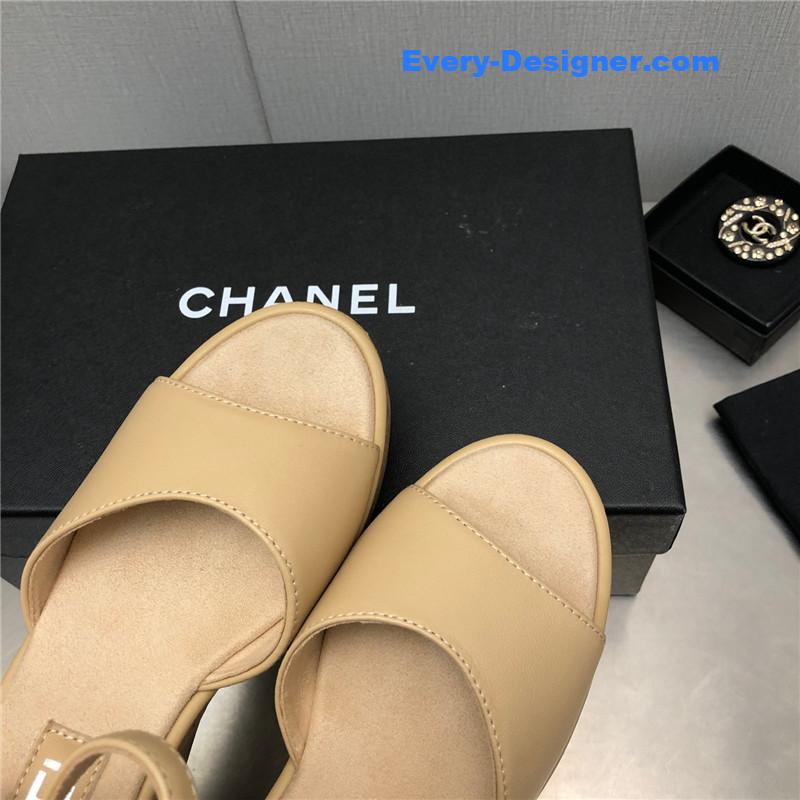 CC fish mouth stiletto sandals