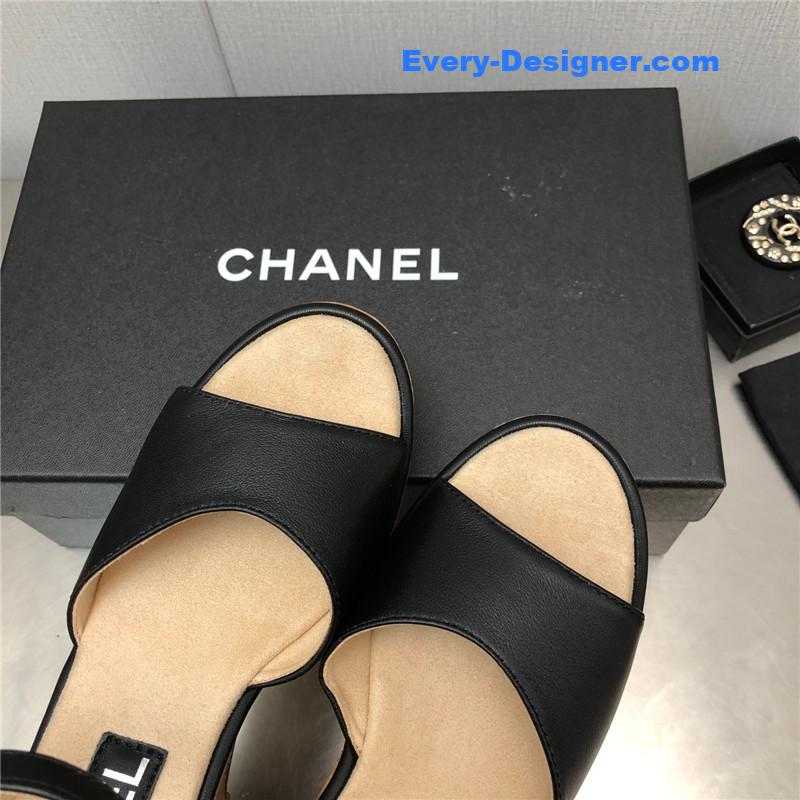 CC fish mouth stiletto sandals