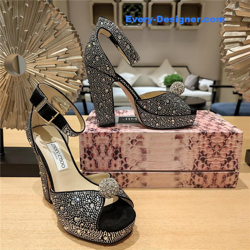 j1m*y ch00 high heel D1am0nd chain sandals