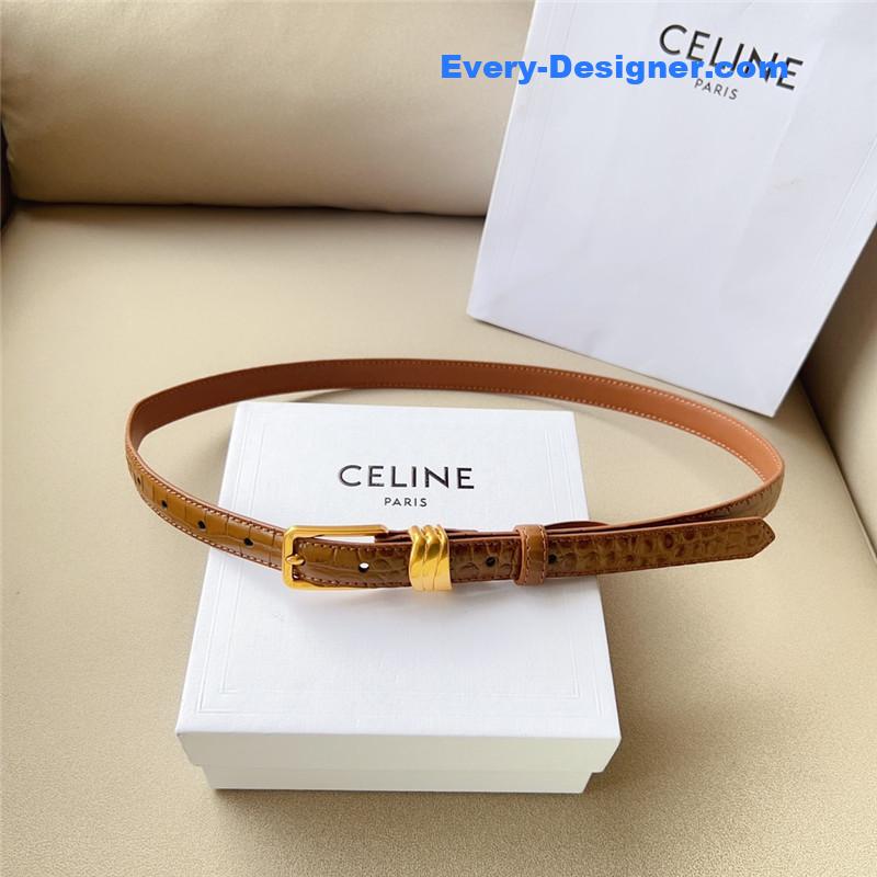 Ce1i*e triomphe medium logo print belt in calfskin