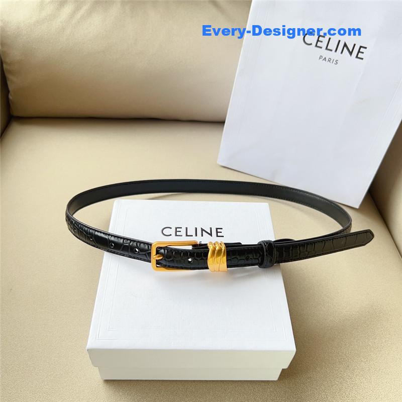 Ce1i*e triomphe medium logo print belt in calfskin