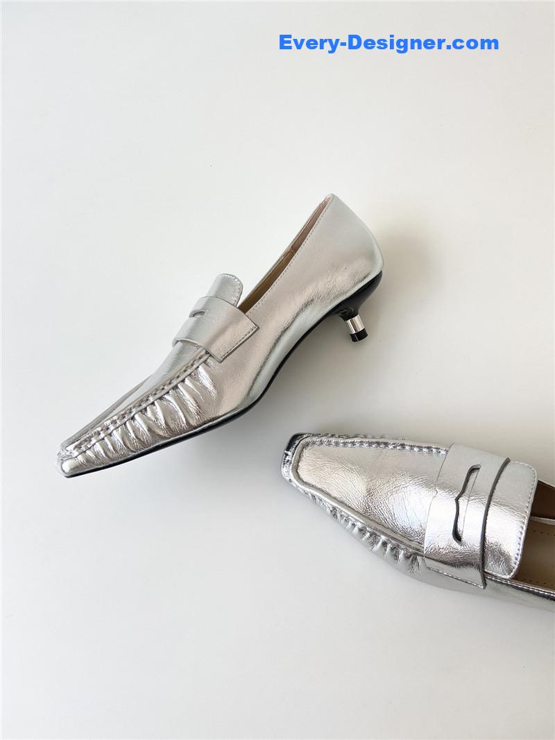 Ce1i*e vintage square toe metal heel mules