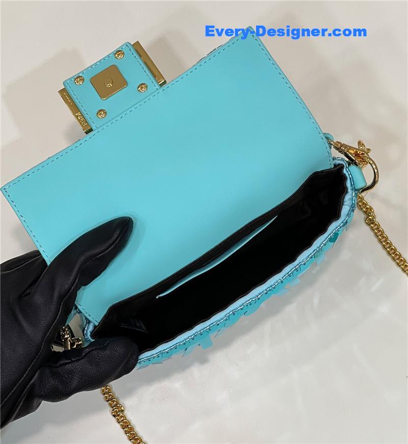 F**di sequins mini baguette bag