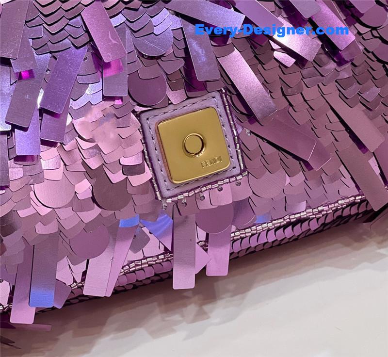 F**di sequins mini baguette bag