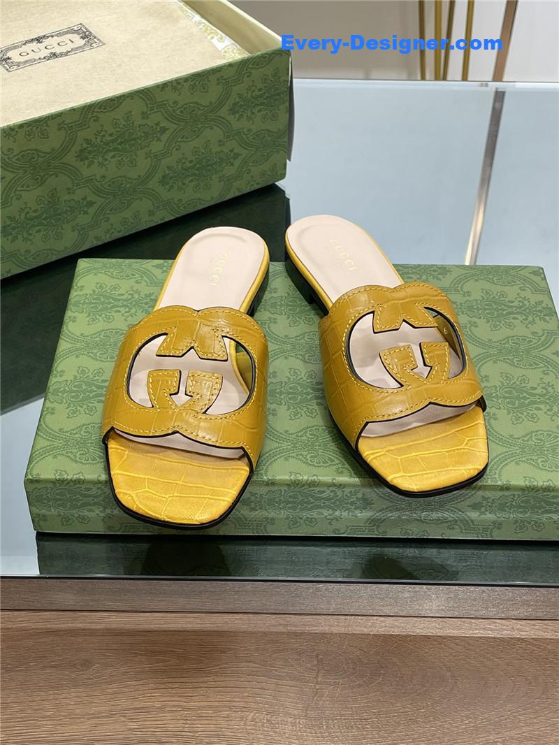 Gvc*1 logo gg cutout slippers