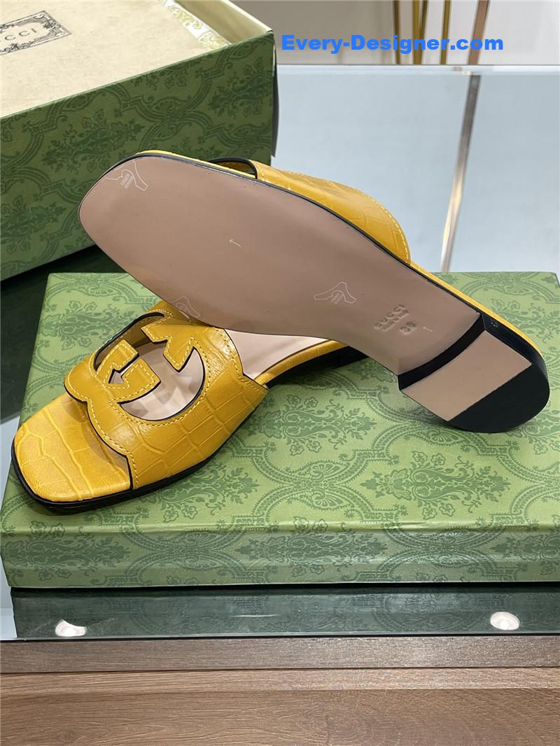 Gvc*1 logo gg cutout slippers