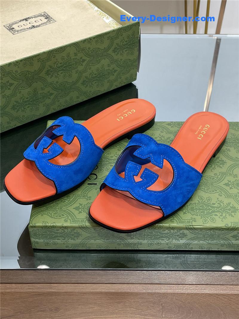 Gvc*1 logo gg cutout slippers