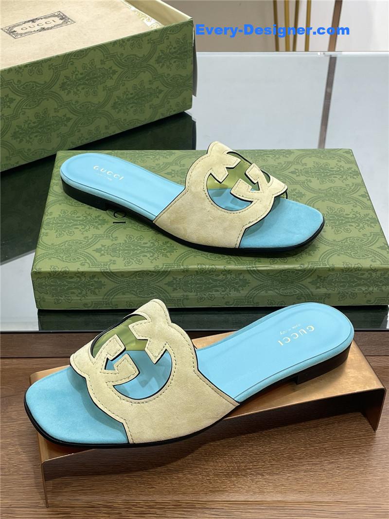 Gvc*1 logo gg cutout slippers
