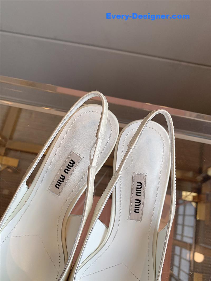 M1um1u new pointed bowknot kitten heels