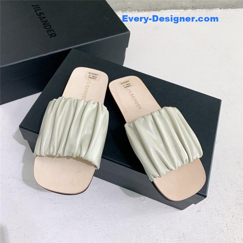 jil sander new pleated petal slippers