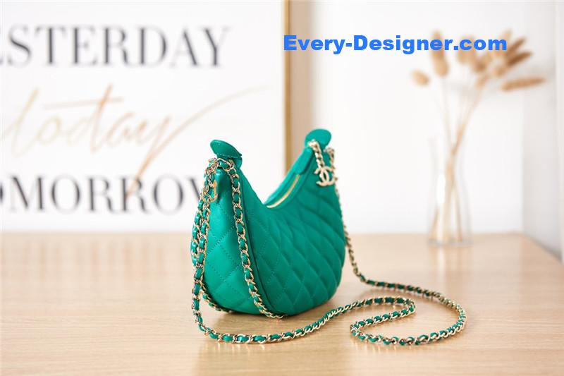 Ch**el small hobo bag green