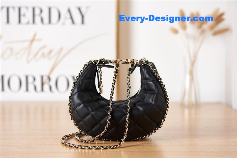 Ch**el small hobo bag black