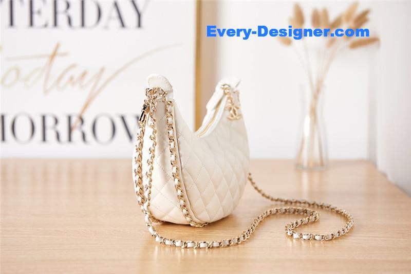 Ch**el small hobo bag white