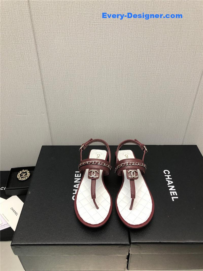 CC new C buckle chain sandals